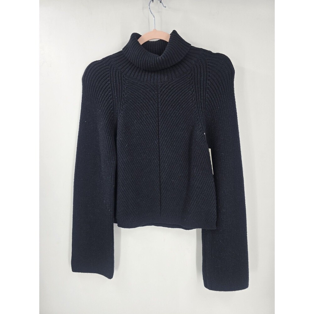 Anthropologie Maeve Turtleneck Tunic Sweater Navy Size Small New Chunky Knit